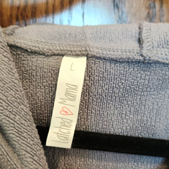 Latched Mama Gray NURSING Heavy Hoodie - Picture 4 of 4